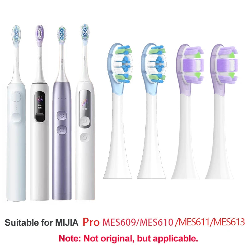 4/8PCS Replacement Brush Heads for XIAOMI MIJIA MES609/610 Pro Sonic Electric Toothbrush Sealed Package
